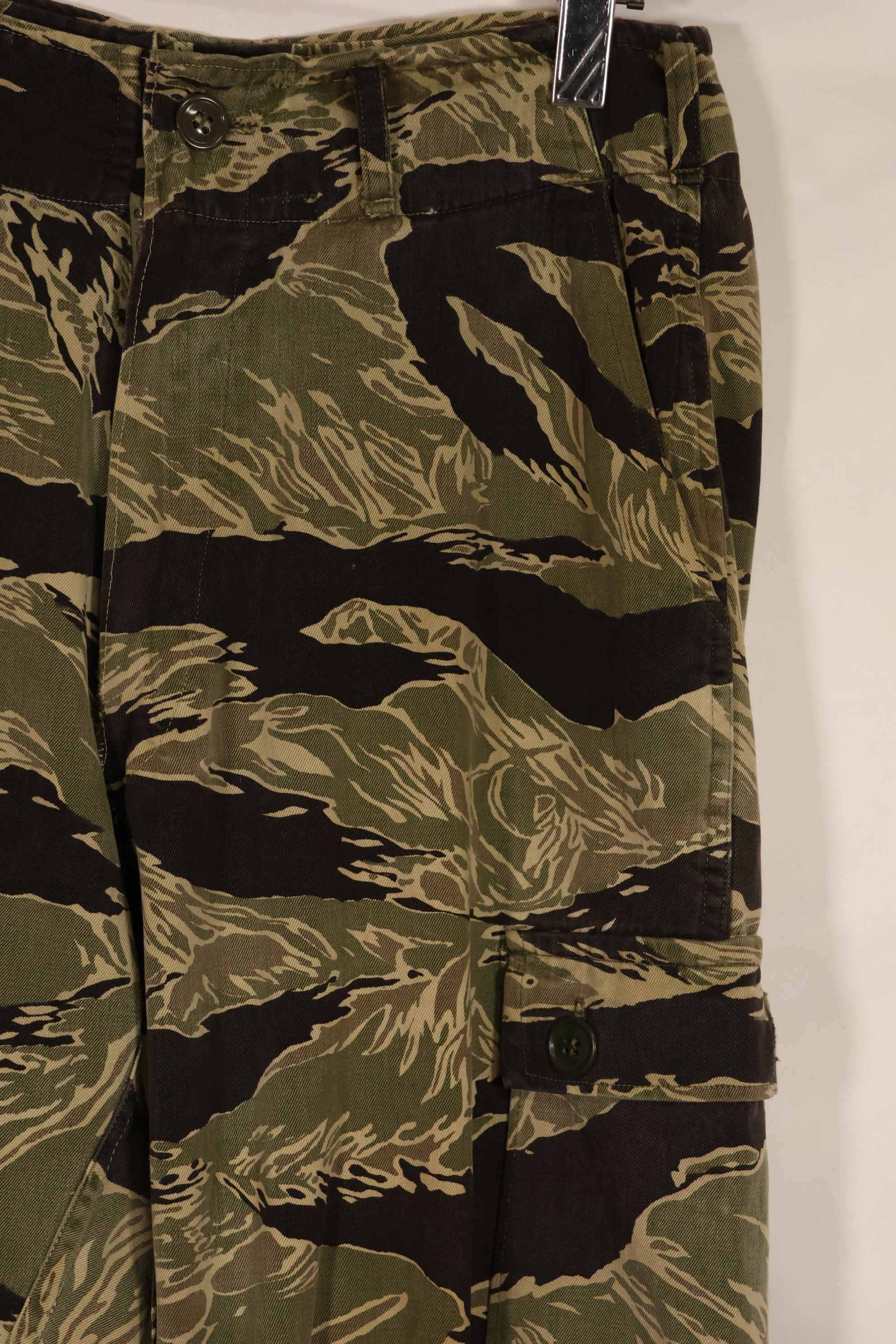 実物 沖縄タイガーパターン タイガーストライプパンツ USカット US-M 中古品