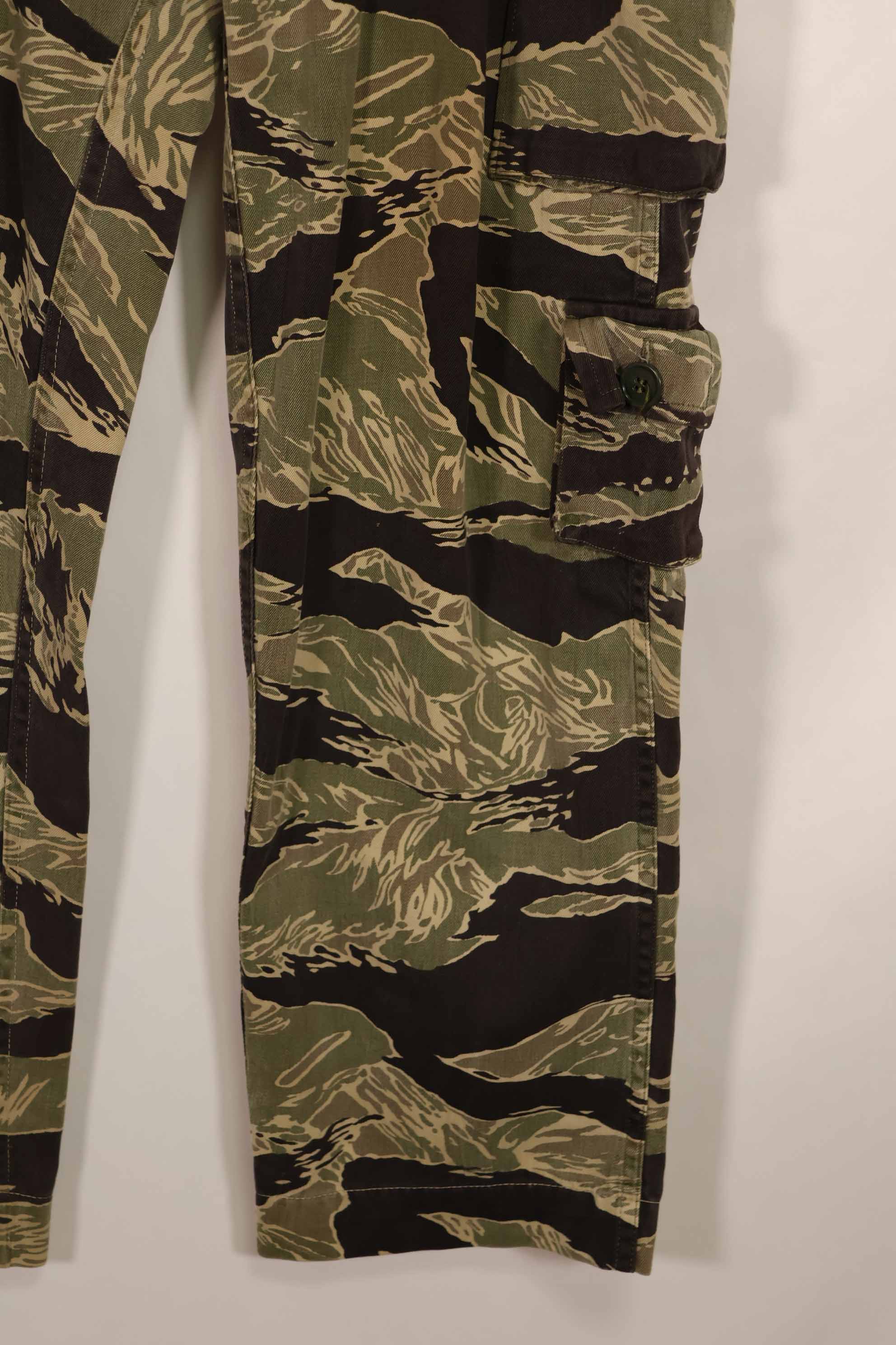 実物 沖縄タイガーパターン タイガーストライプパンツ USカット US-M 中古品