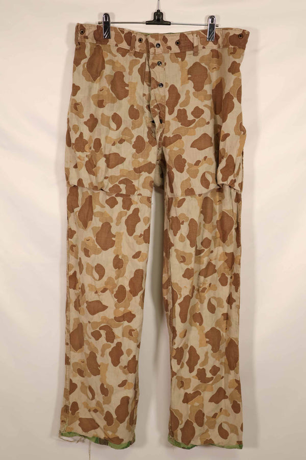 実物 1940年代 WWII アメリカ海兵隊 P44 グロッグスキン迷彩 パンツ 中古品
