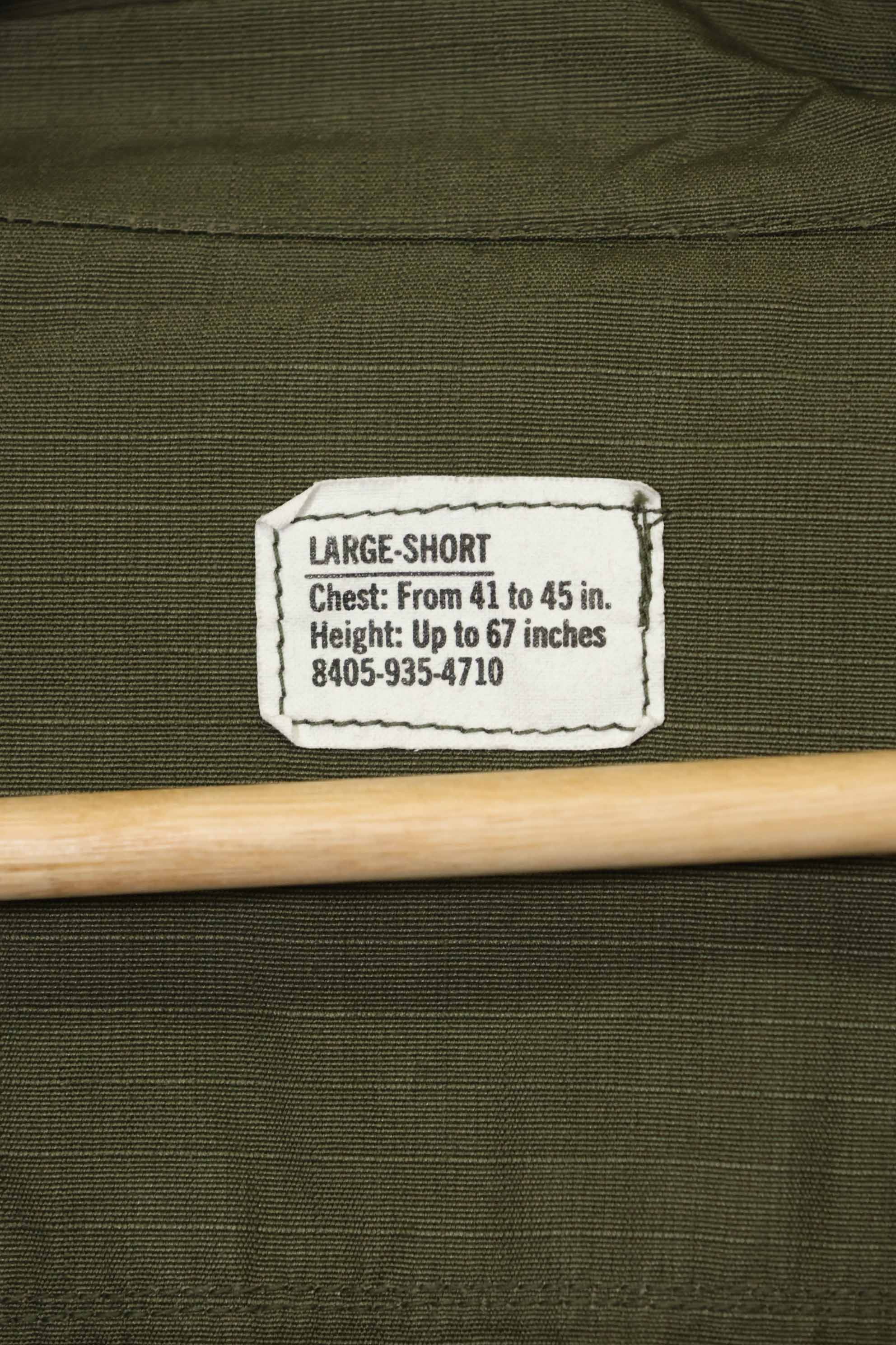 実物 1969年製 デッドストック 4th Model ジャングルファティーグ ジャケット L-S D
