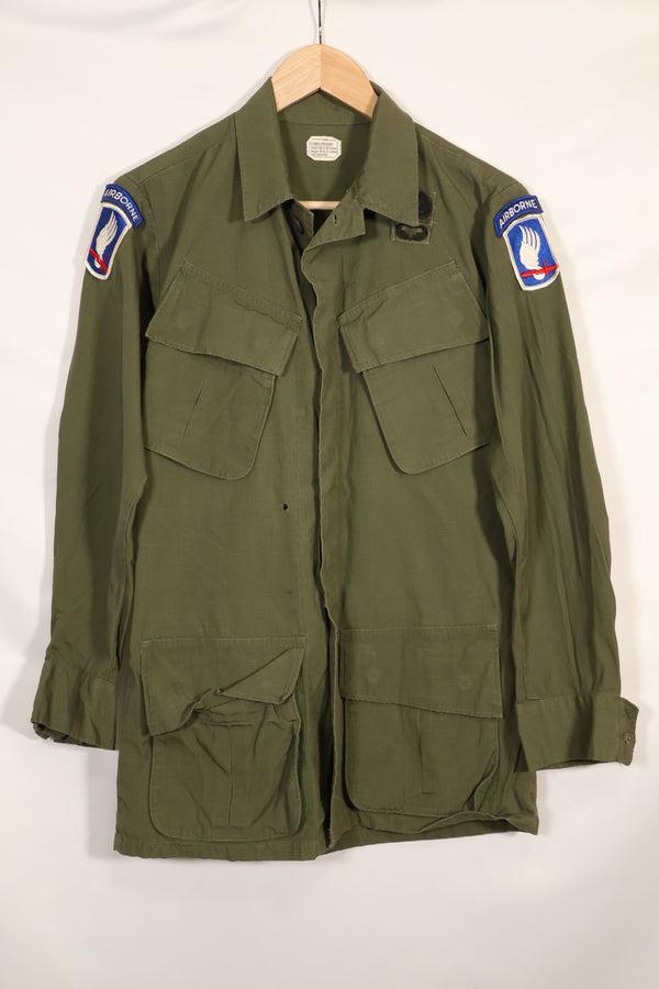 1969年契約 X-S-R 4th Model ジャングルファティーグ ジャケット 173空挺旅団 パッチあり 中古品