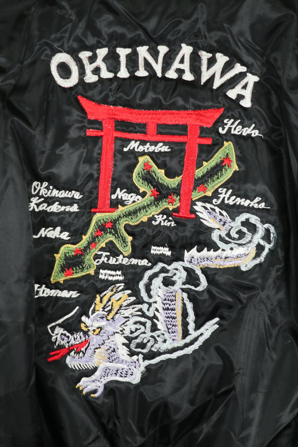 近年 沖縄製 スーバニアジャケット 直接刺繍 MA-1 B
