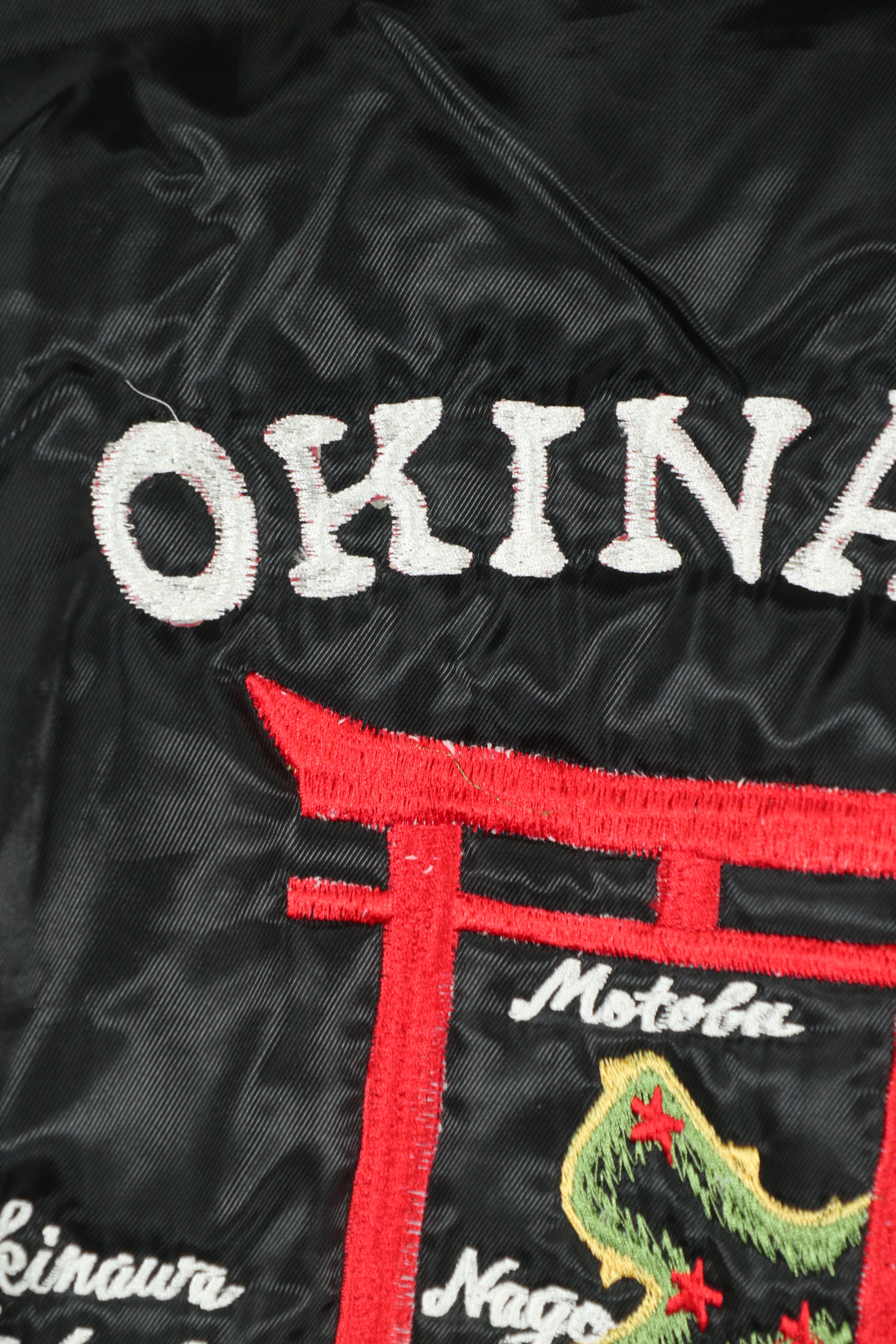 近年 沖縄製 スーバニアジャケット 直接刺繍 MA-1 B