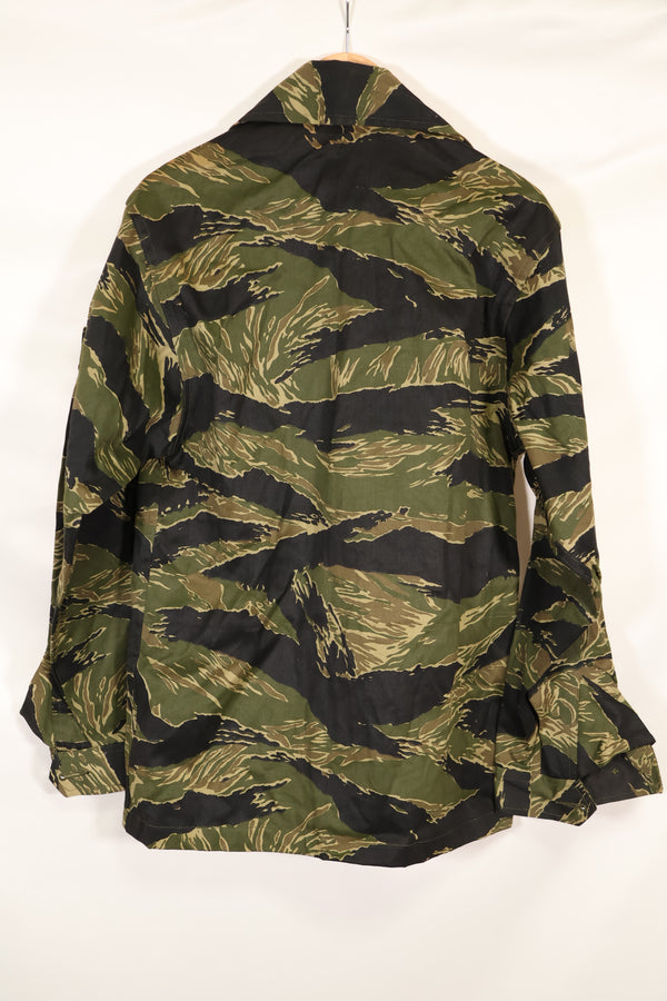 実物 デッドストック 沖縄タイガー タイガーストライプ USカットシャツ US-S 沖縄検定印入 A