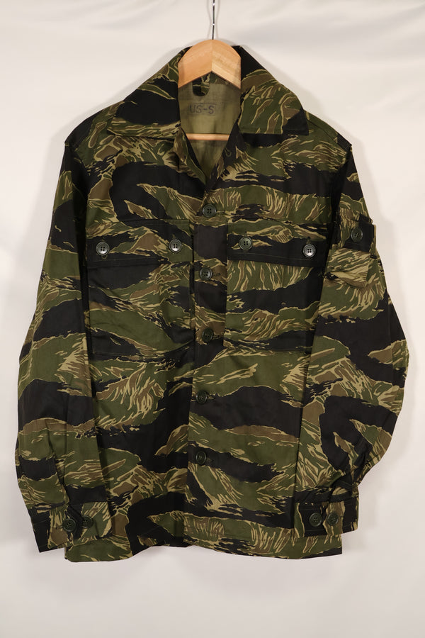 実物 デッドストック 沖縄タイガー タイガーストライプ USカットシャツ US-S 沖縄検定印入 B