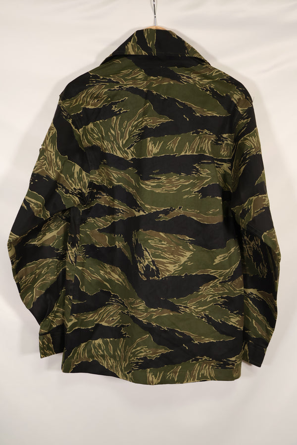 実物 デッドストック 沖縄タイガー タイガーストライプ USカットシャツ US-S 沖縄検定印入 B