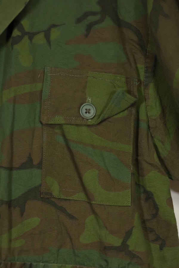 1960年代〜70年代 薄手生地 ハンティングシャツ インビジブルリーフ迷彩 半袖カスタム 中古品