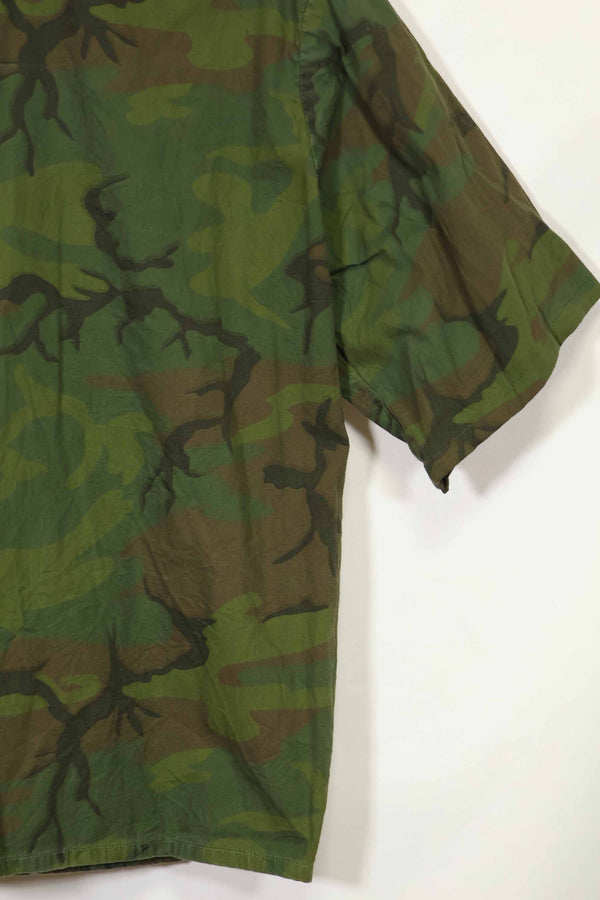 1960年代〜70年代 薄手生地 ハンティングシャツ インビジブルリーフ迷彩 半袖カスタム 中古品