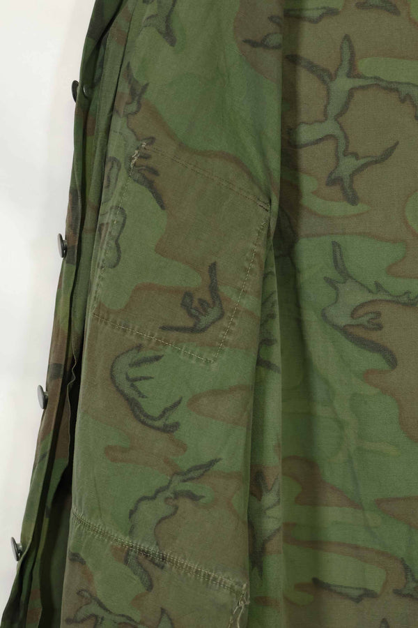 1960年代〜70年代 薄手生地 ハンティングシャツ インビジブルリーフ迷彩 半袖カスタム 中古品  B