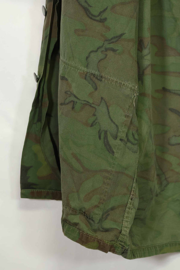 1960年代〜70年代 薄手生地 ハンティングシャツ インビジブルリーフ迷彩 半袖カスタム 中古品  B