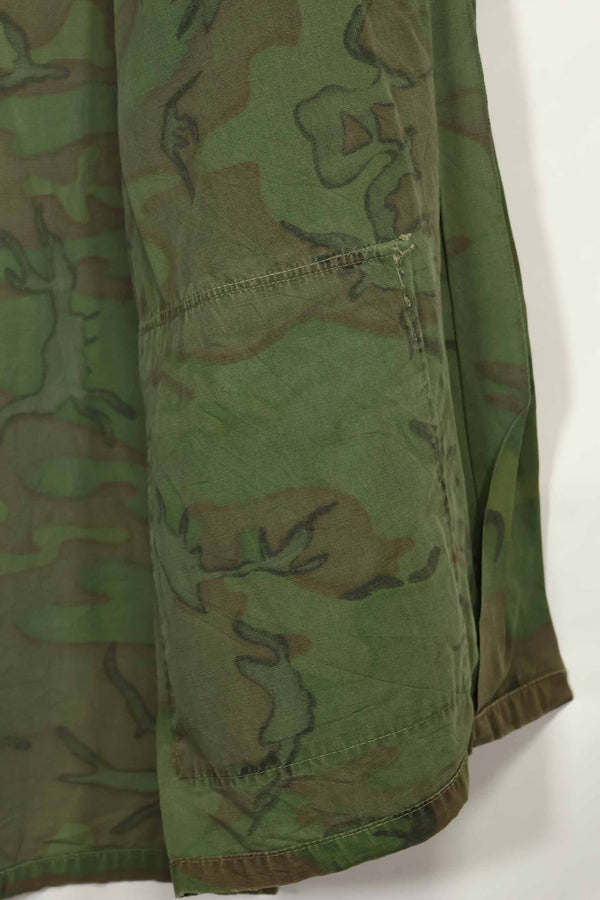 1960年代〜70年代 薄手生地 ハンティングシャツ インビジブルリーフ迷彩 半袖カスタム 中古品  B
