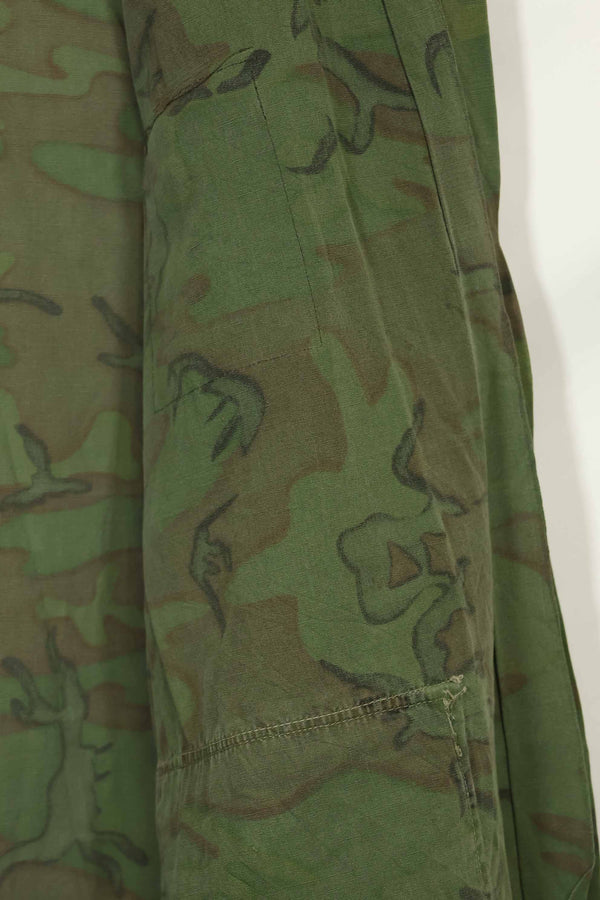 1960年代〜70年代 薄手生地 ハンティングシャツ インビジブルリーフ迷彩 半袖カスタム 中古品  B