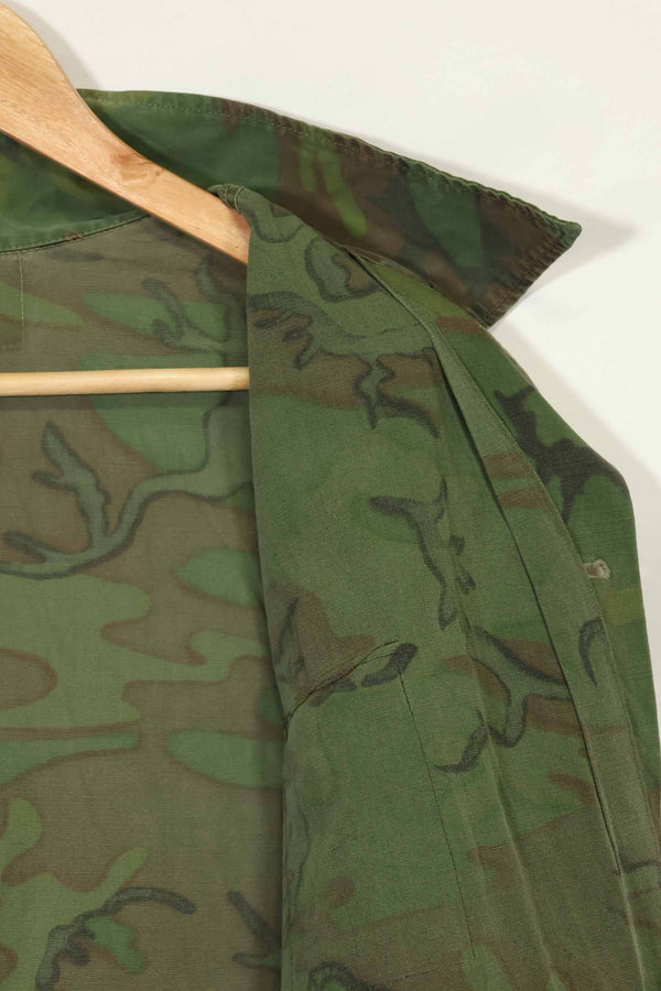 1960年代〜70年代 薄手生地 ハンティングシャツ インビジブルリーフ迷彩 半袖カスタム 中古品  B