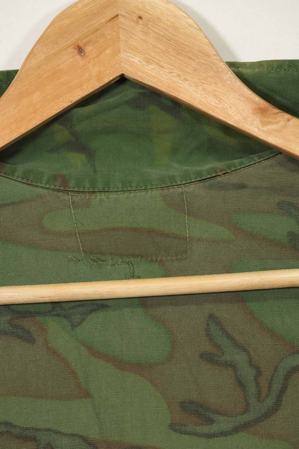 1960年代〜70年代 薄手生地 ハンティングシャツ インビジブルリーフ迷彩 半袖カスタム 中古品  B