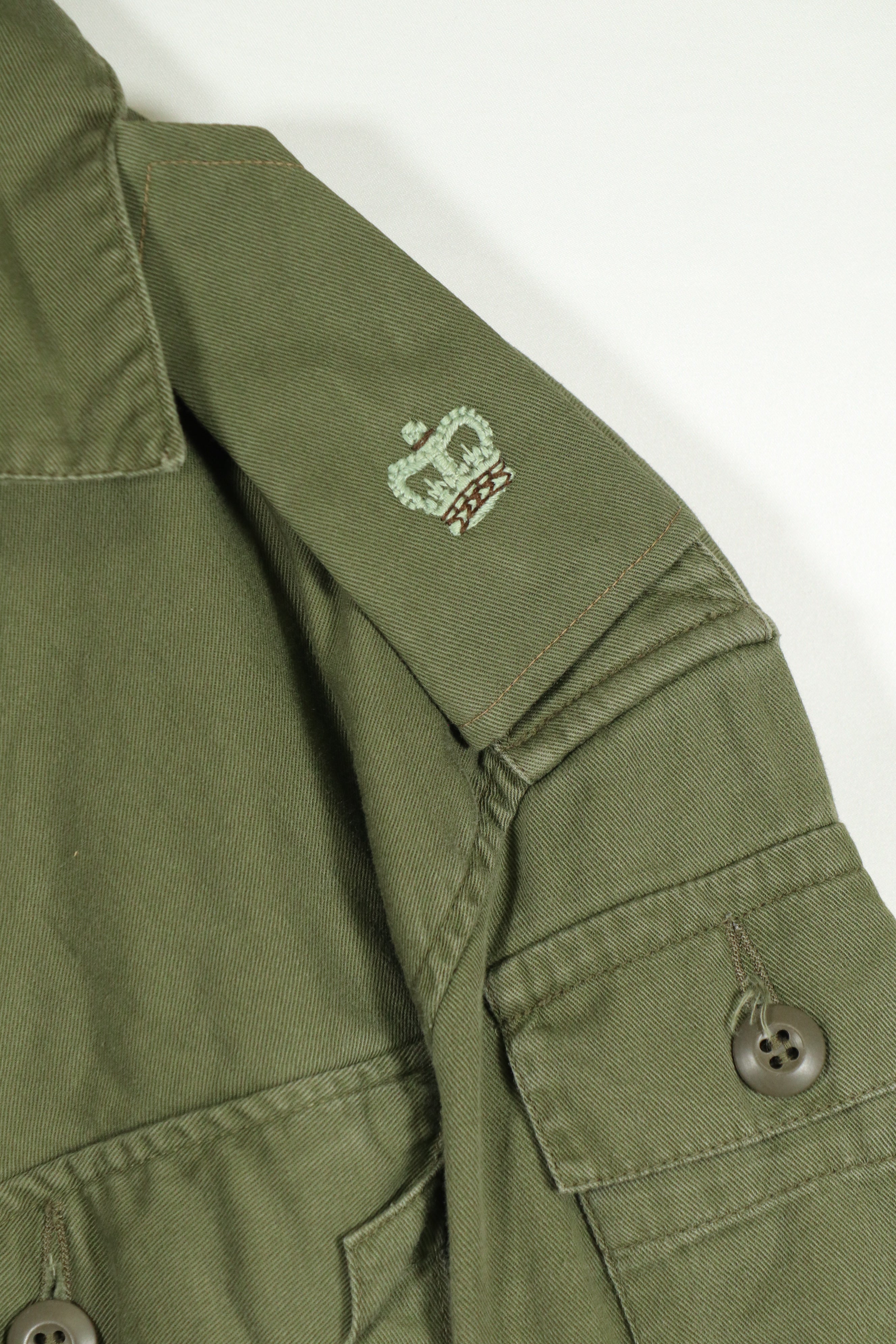 実物 1970年製 オーストラリア軍 ファティーグシャツ 階級章付き 中古品