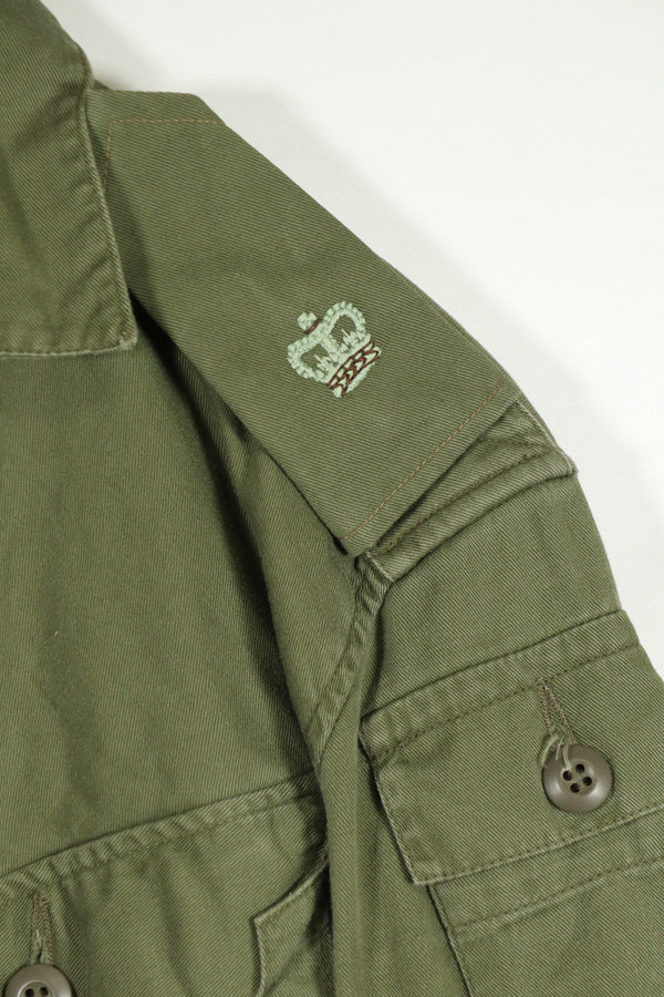 実物 1970年製 オーストラリア軍 ファティーグシャツ 階級章付き 中古品