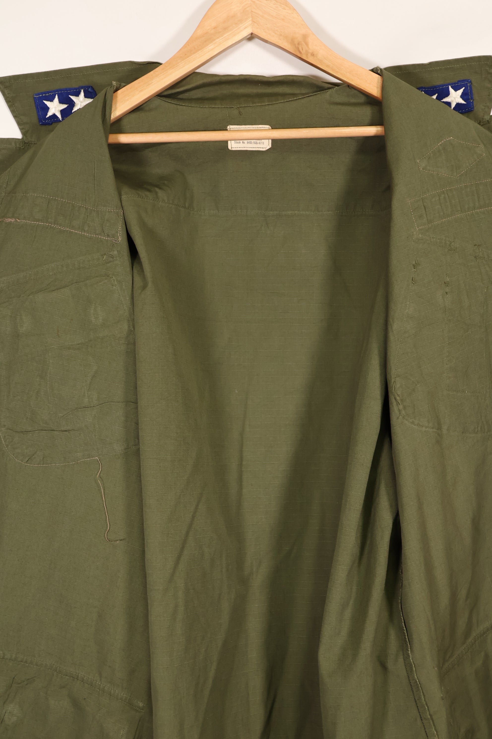 実物 1968年製 4th Model ジャングルファティーグジャケット 少将階級章付き Walter T. Galligan