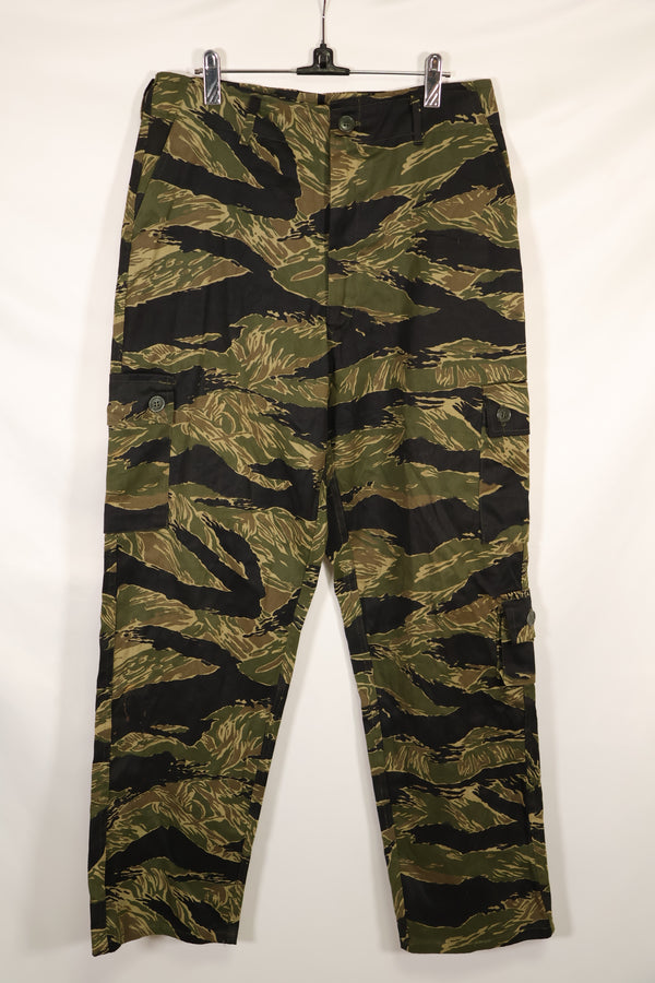 実物 デッドストック 沖縄タイガー タイガーストライプ USカットパンツ US-S 沖縄検定印入