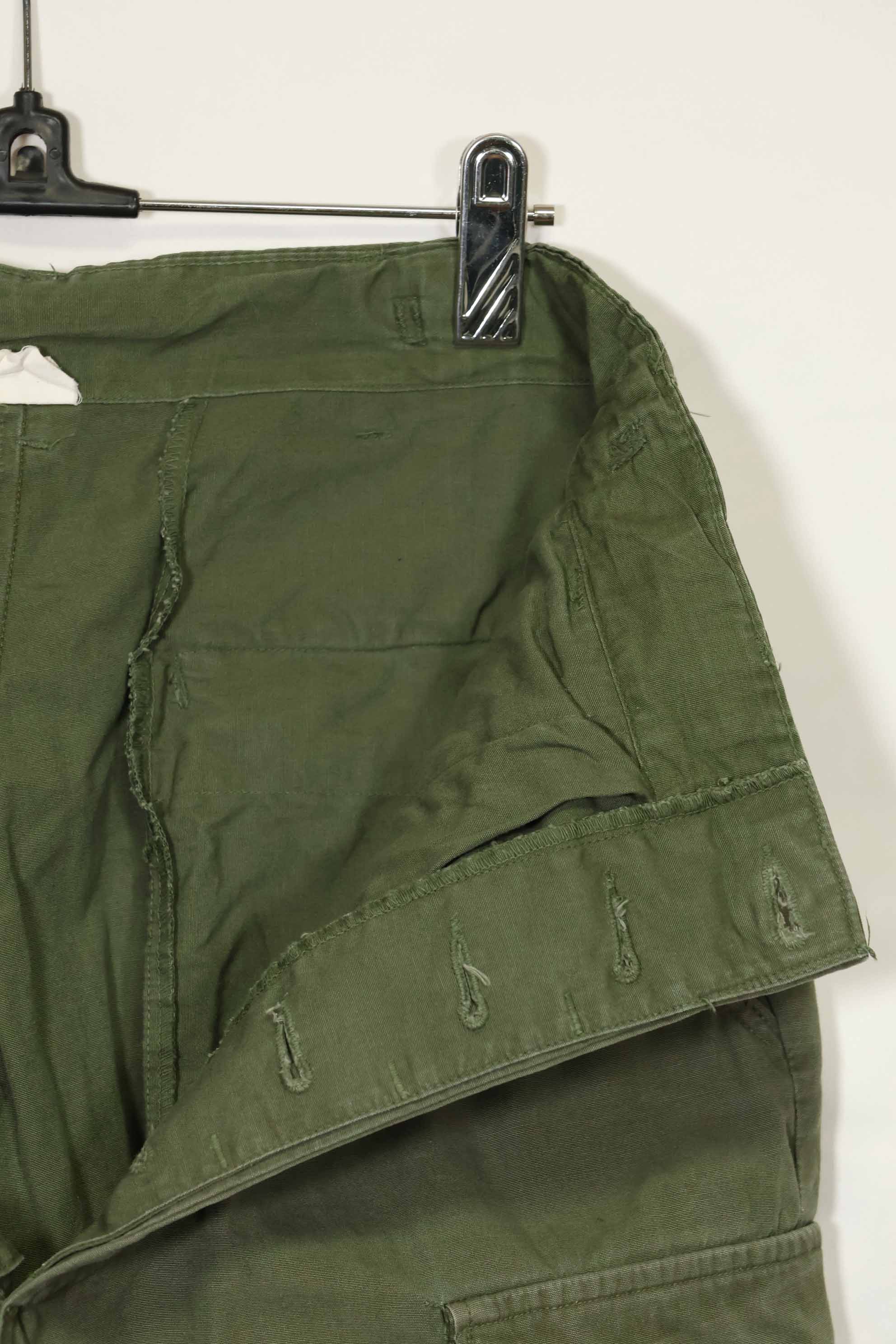1967年契約 3rd Model ノンリップストップ ジャングルファティーグ パンツ S-R 中古品