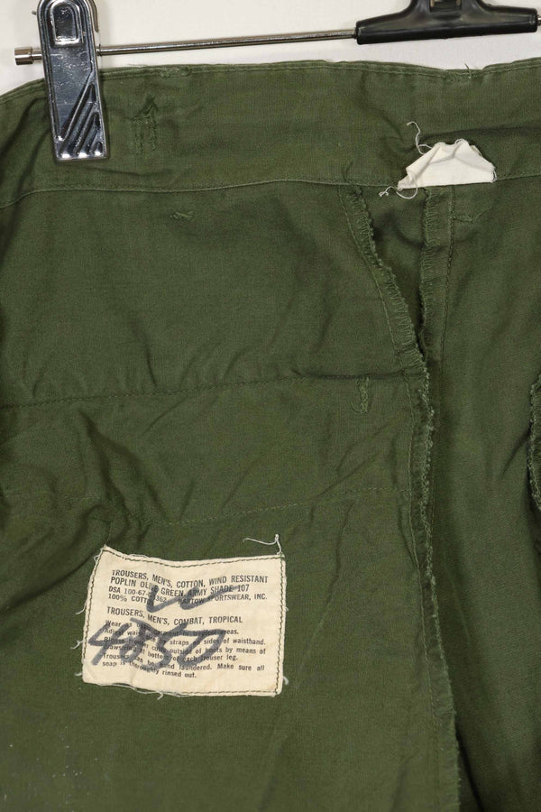 1967年契約 3rd Model ノンリップストップ ジャングルファティーグ パンツ S-R 中古品