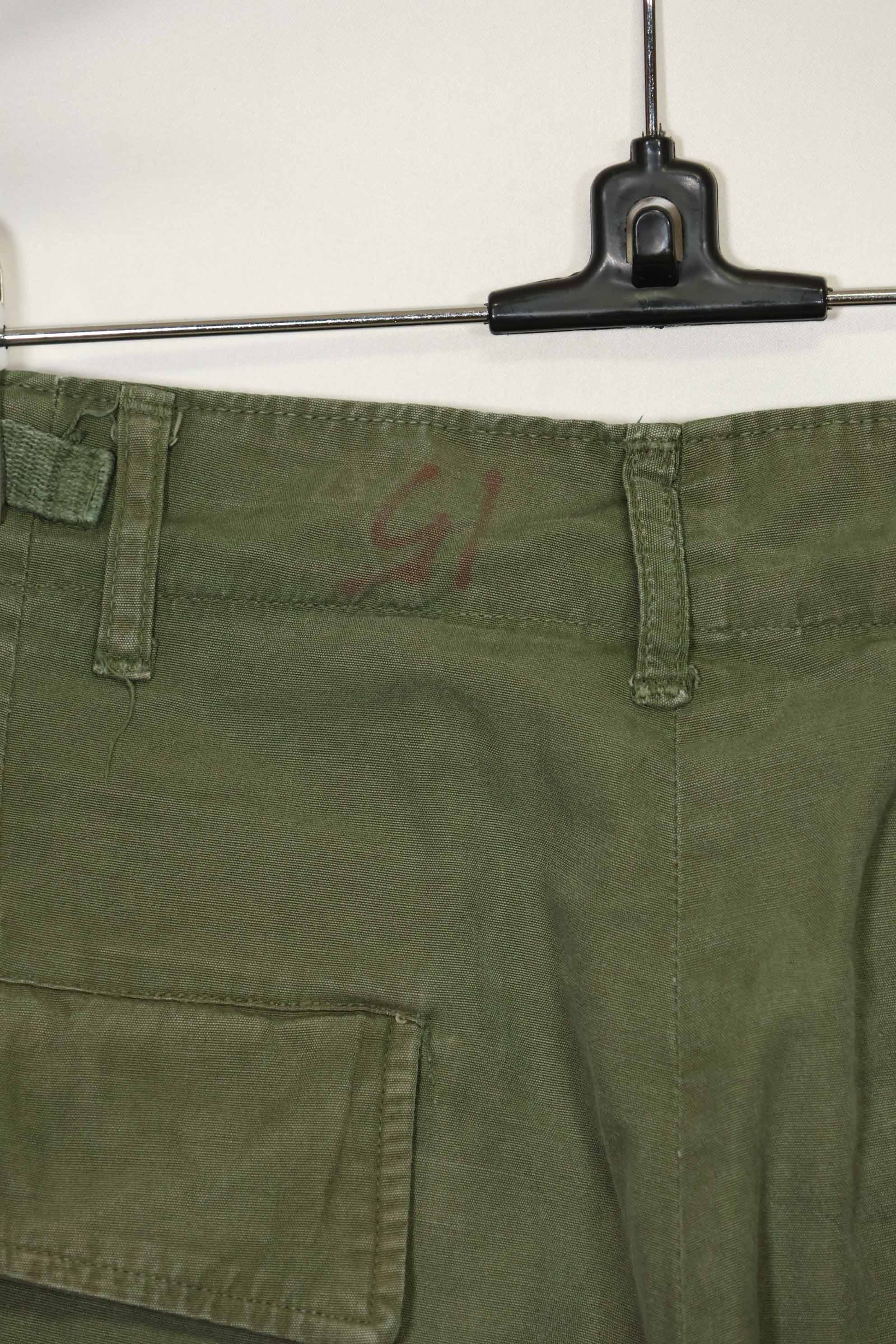 1967年契約 3rd Model ノンリップストップ ジャングルファティーグ パンツ S-R 中古品