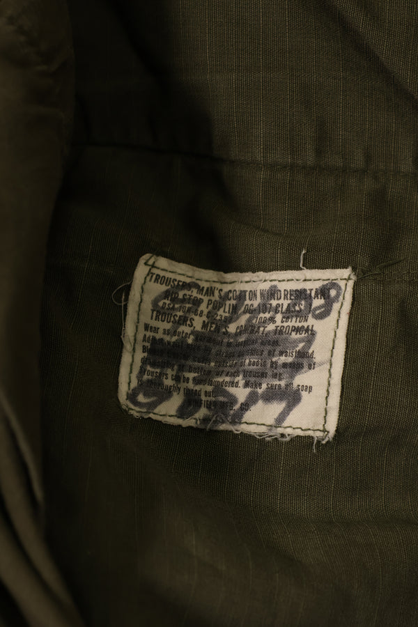 実物 1968年製 4th Model ジャングルファティーグ パンツ M-R 中古品