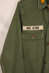 実物 1950年代 アメリカ陸軍 OG-107 ユーティリティシャツ 金属ボタン 中古品 パッチ後付け