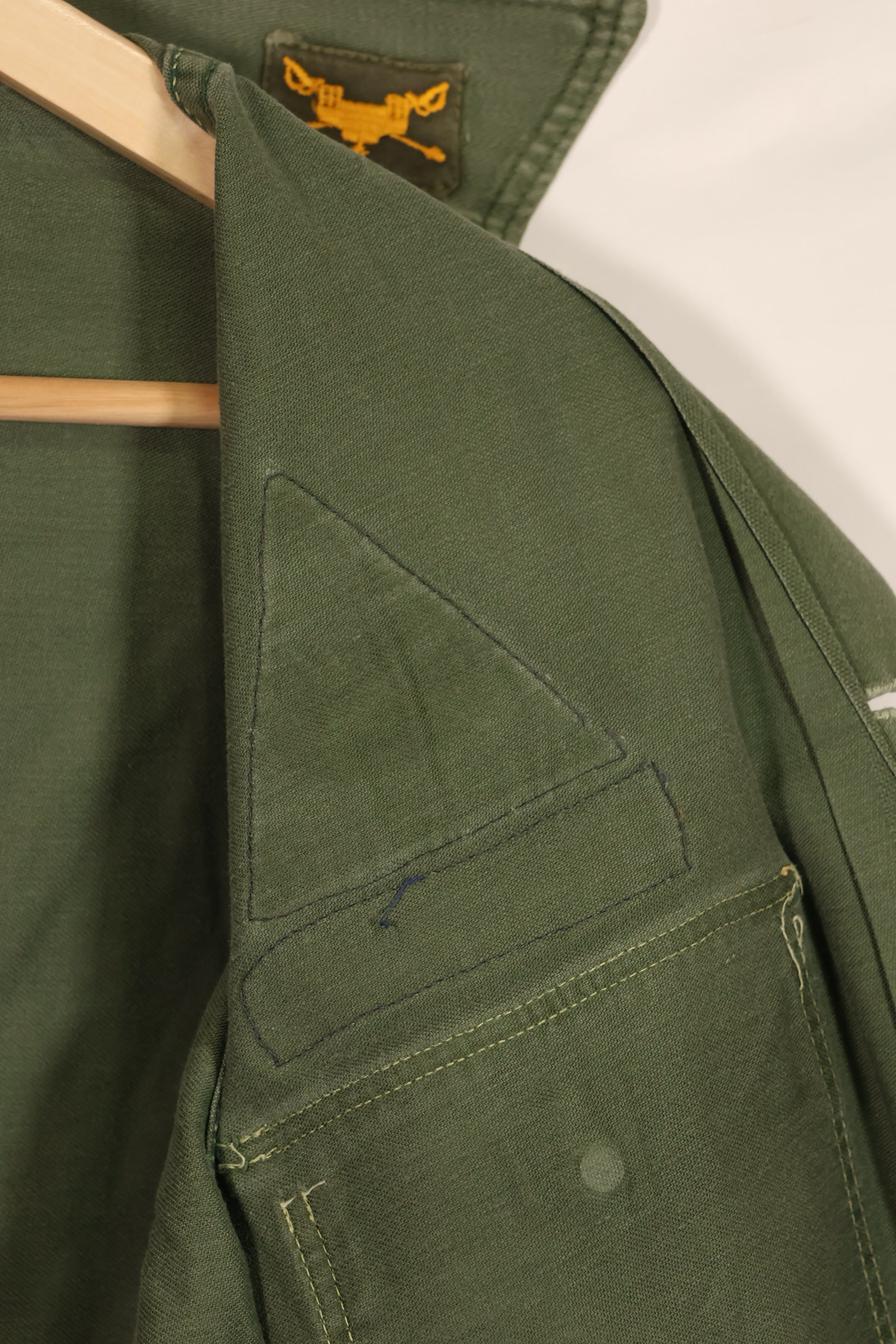 実物 1950年代 アメリカ陸軍 OG-107 ユーティリティシャツ 金属ボタン 中古品 パッチ後付け