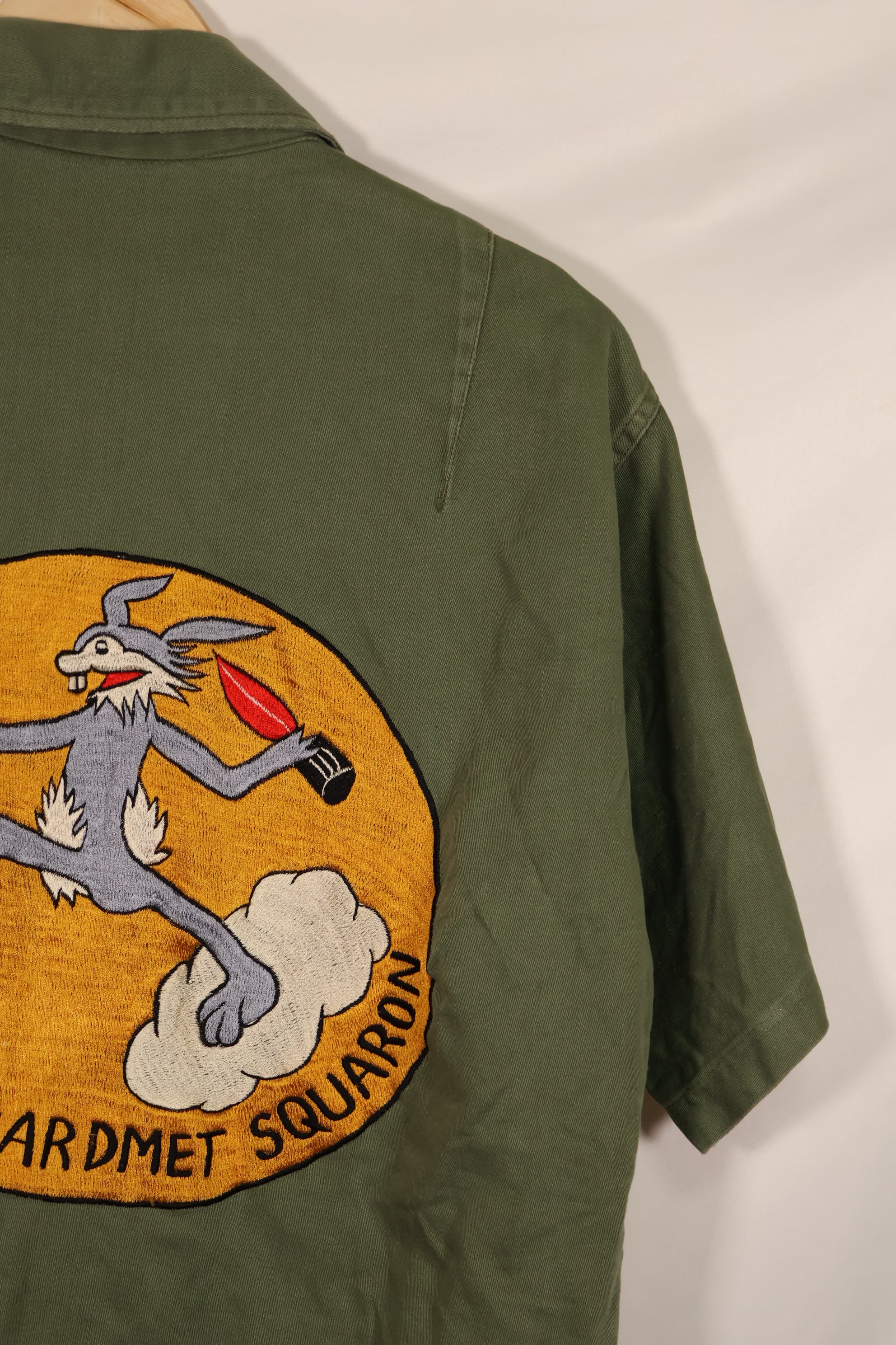 実物 1960年代ロット OG-107 USAF ユーティリティシャツ 直接刺繍あり