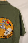 実物 1960年代ロット OG-107 USAF ユーティリティシャツ 直接刺繍あり