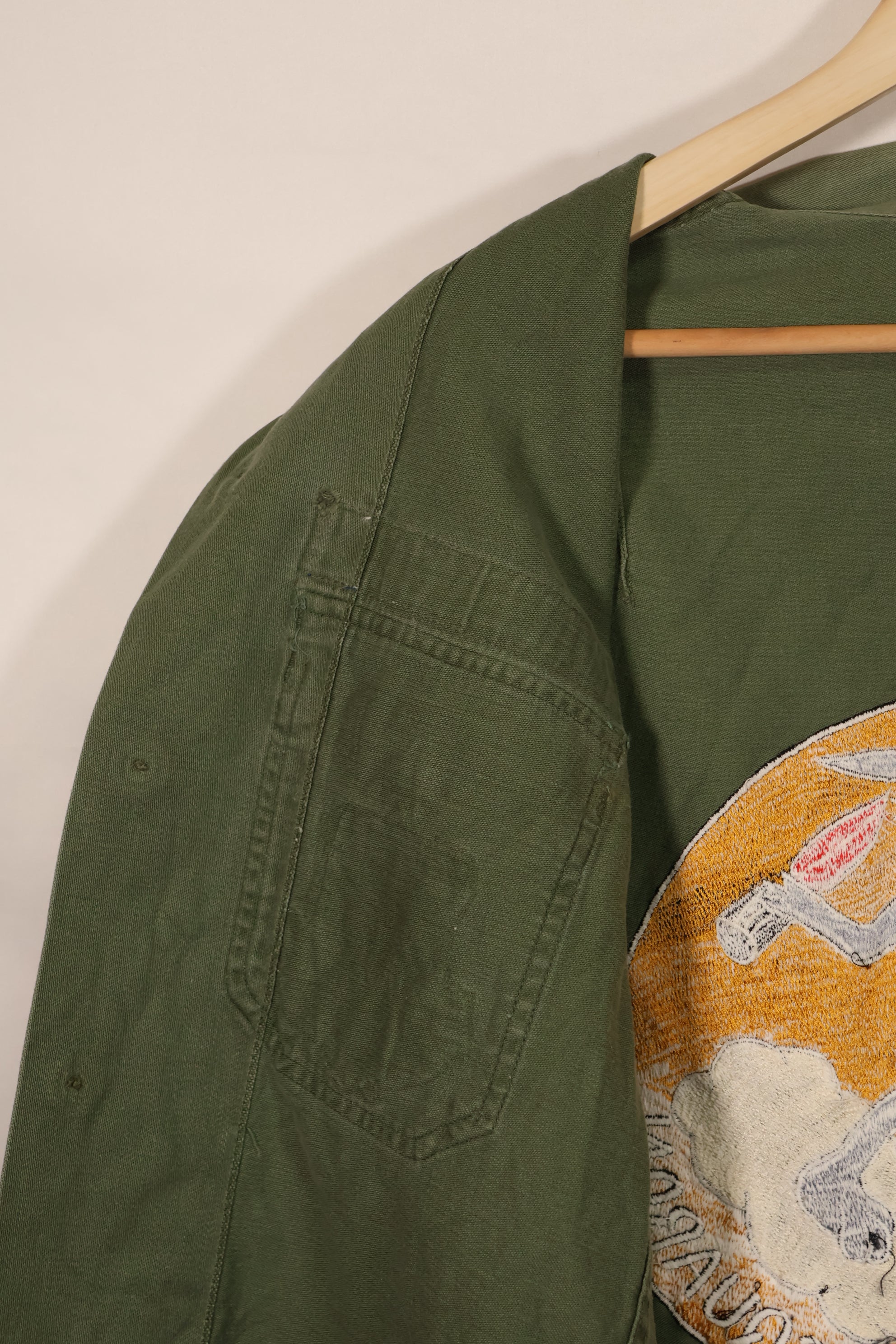 実物 1960年代ロット OG-107 USAF ユーティリティシャツ 直接刺繍あり