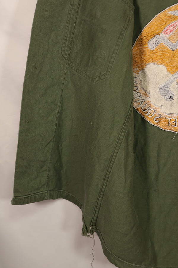 実物 1960年代ロット OG-107 USAF ユーティリティシャツ 直接刺繍あり