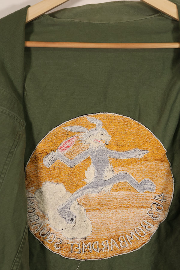 実物 1960年代ロット OG-107 USAF ユーティリティシャツ 直接刺繍あり