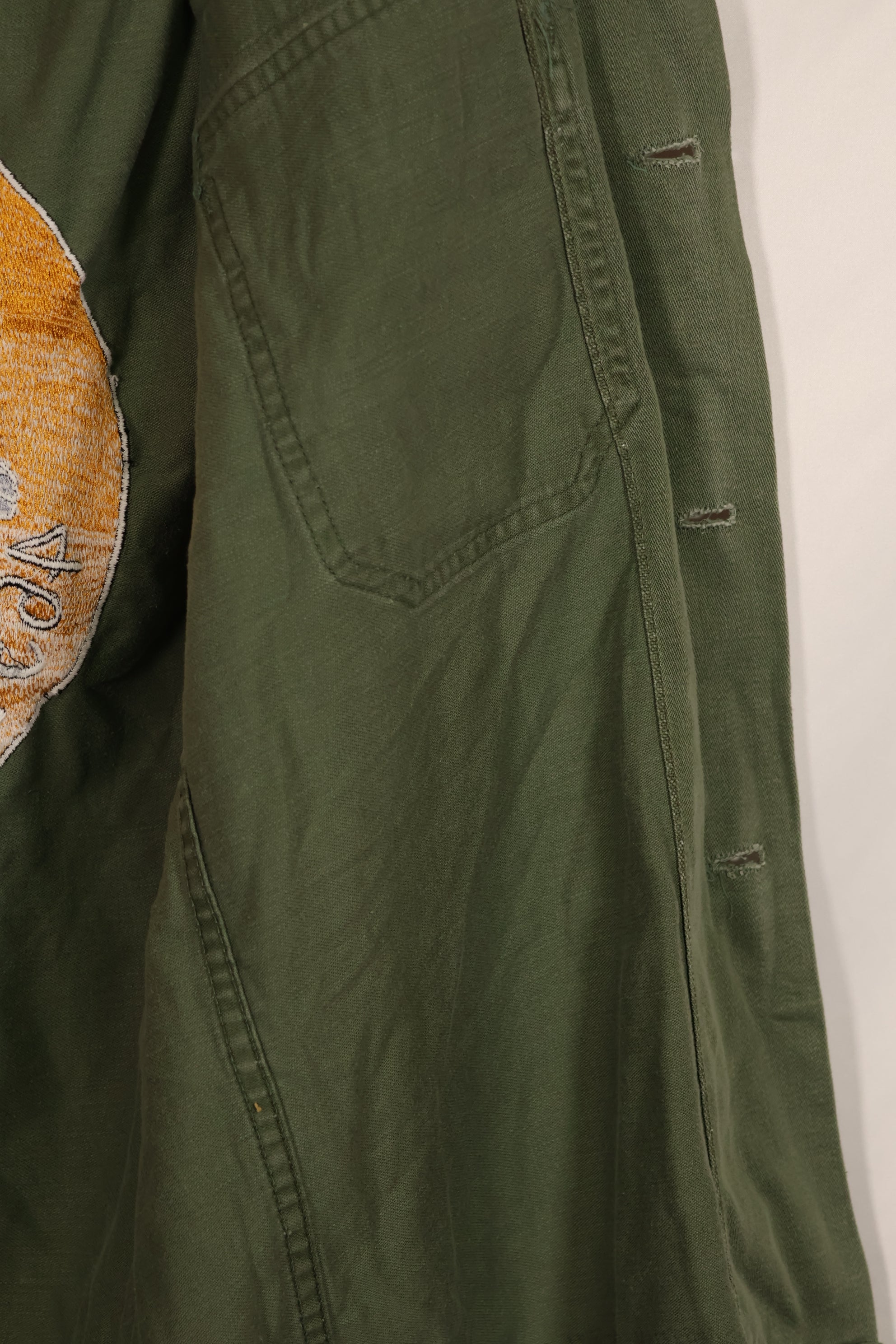 実物 1960年代ロット OG-107 USAF ユーティリティシャツ 直接刺繍あり