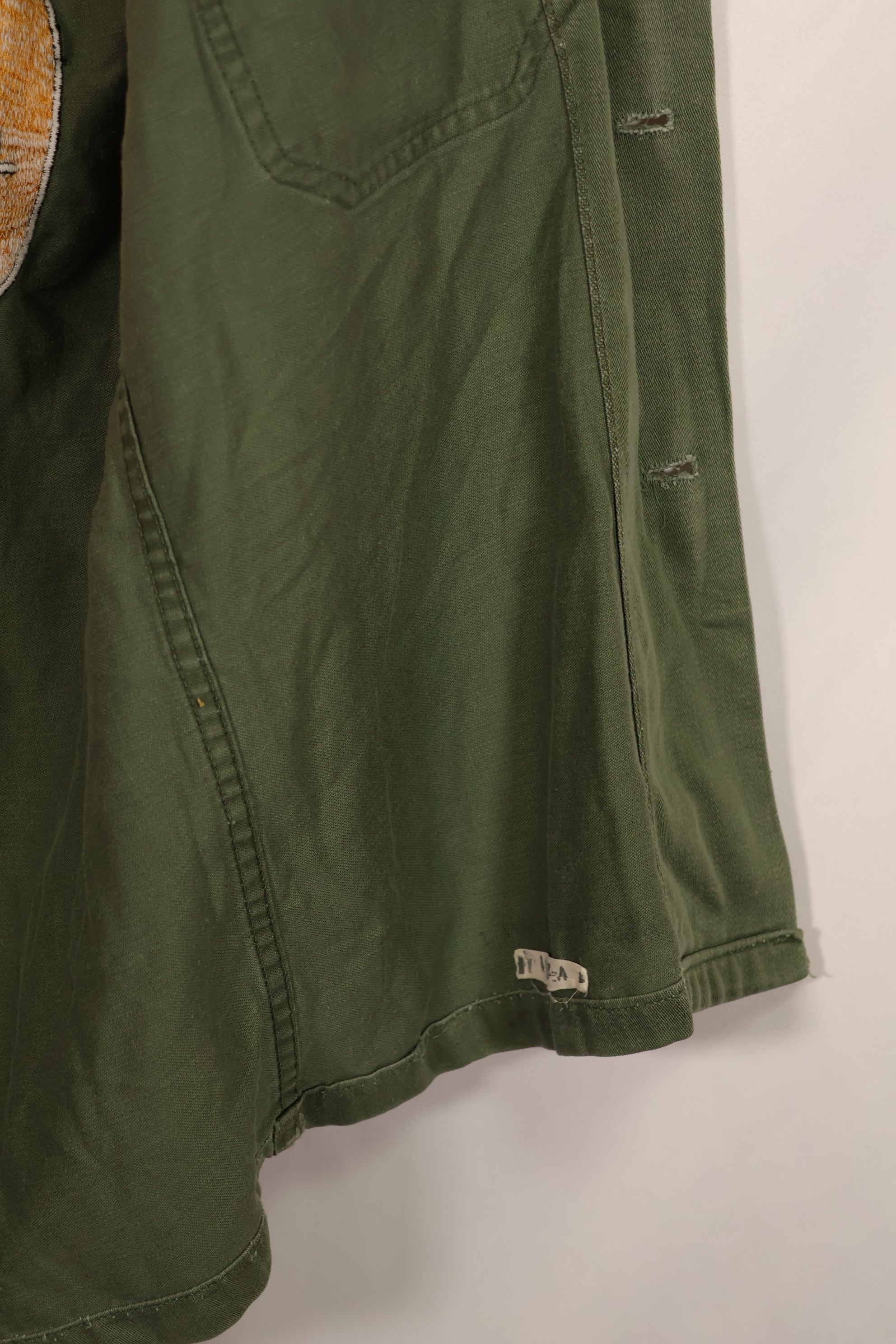 実物 1960年代ロット OG-107 USAF ユーティリティシャツ 直接刺繍あり