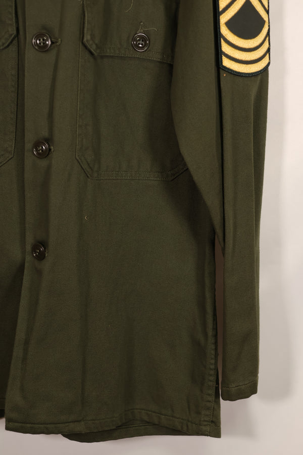 実物 アメリカ陸軍 OG-107 ユーティリティシャツ パッチ付 パッチ後付け 中古品