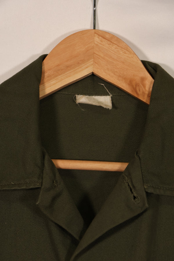 実物 アメリカ陸軍 OG-107 ユーティリティシャツ パッチ付 パッチ後付け 中古品