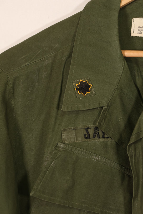 実物 1969年製 3rd Model ジャングルファティーグ 半袖ジャケット M-S USAF パッチ付き 中古品