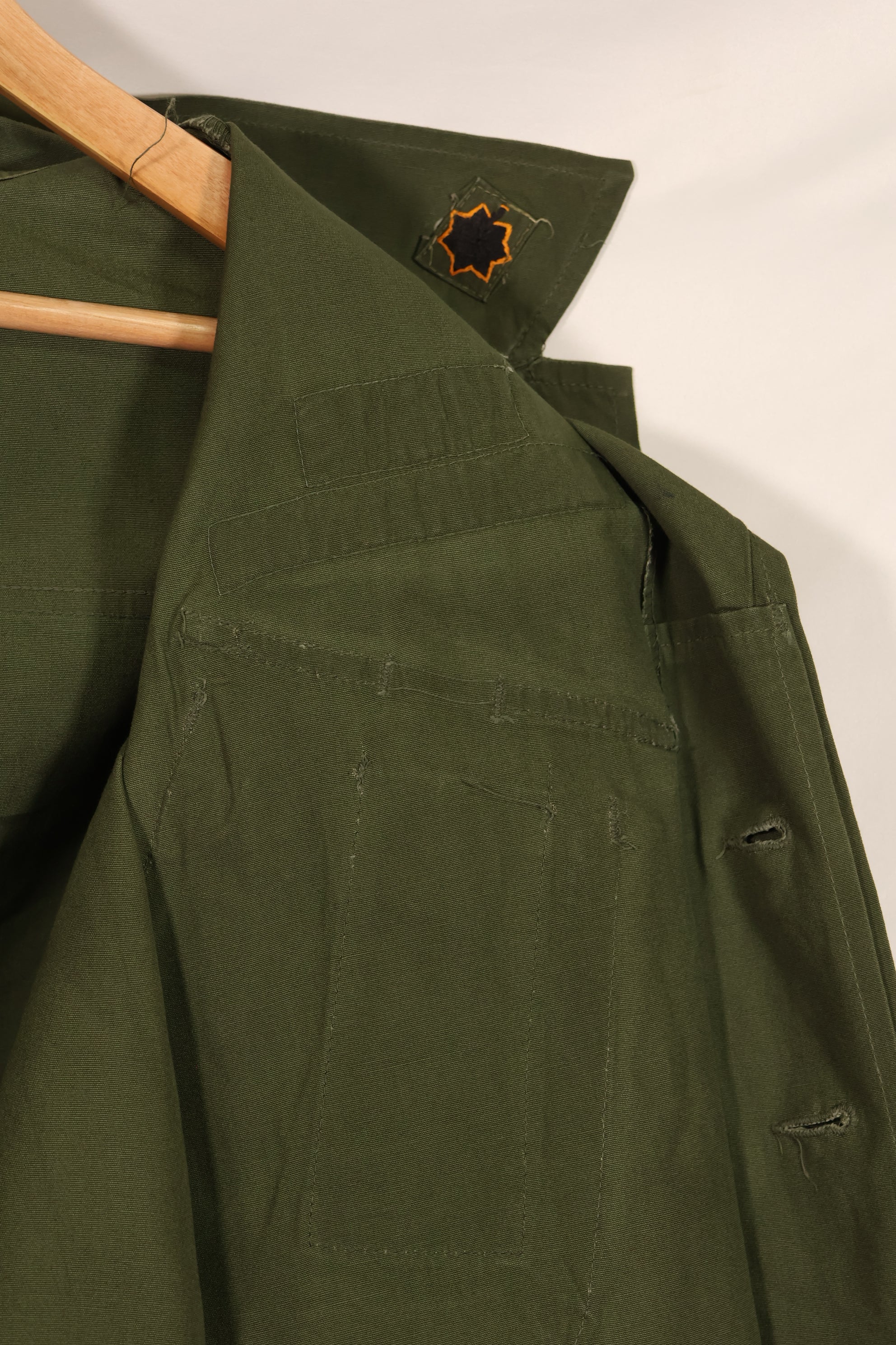 実物 1969年製 3rd Model ジャングルファティーグ 半袖ジャケット M-S USAF パッチ付き 中古品