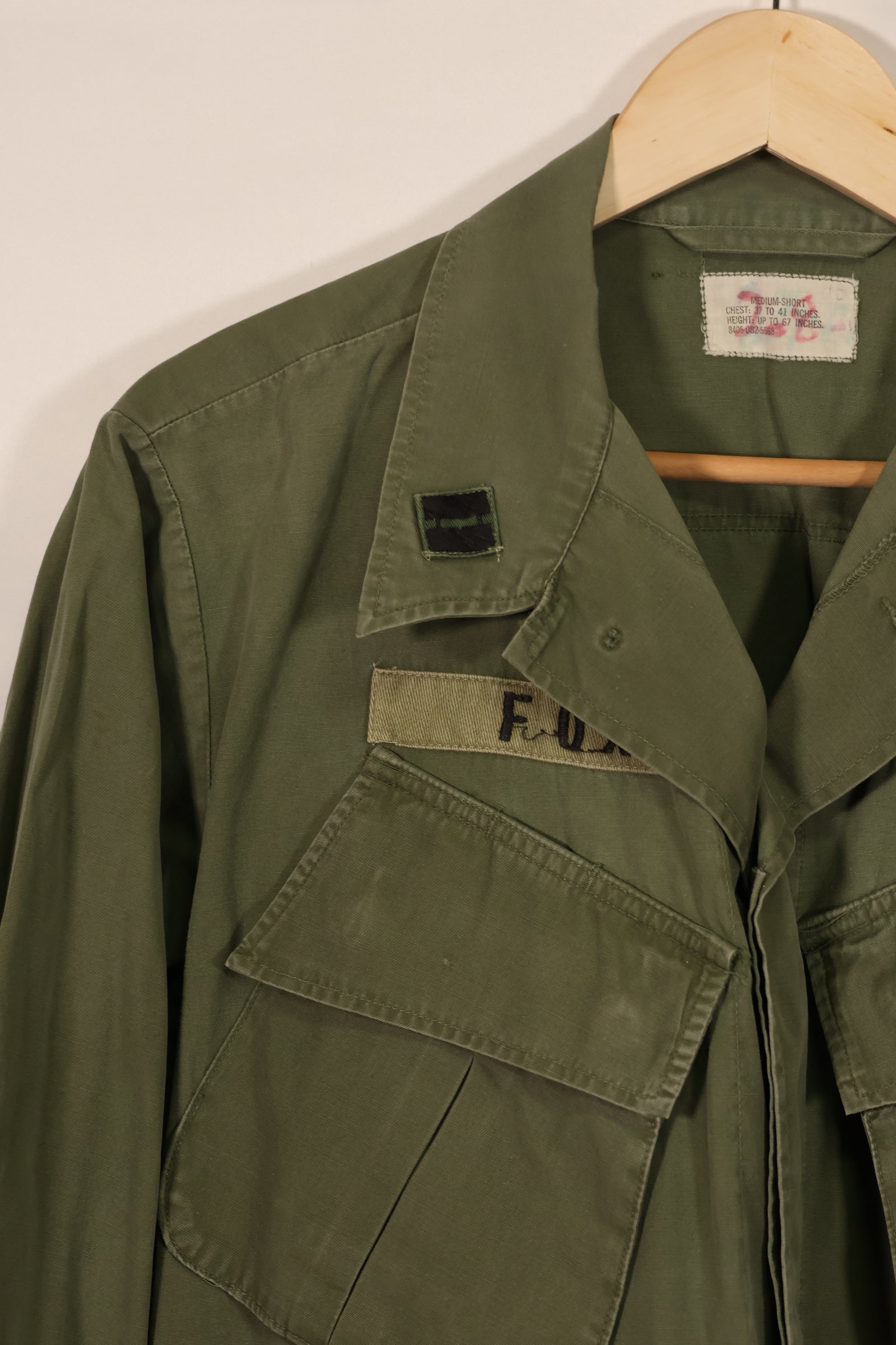 実物 1966年〜67年製 3rd Model ジャングルファティーグ ジャケット M-S USAF 初付け 中古品