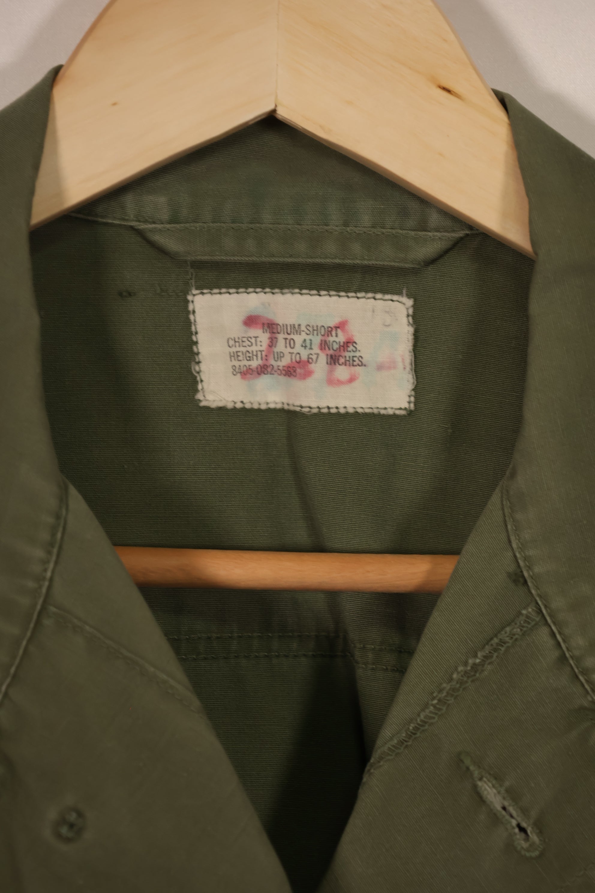 実物 1966年〜67年製 3rd Model ジャングルファティーグ ジャケット M-S USAF 初付け 中古品