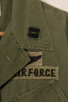 実物 1966年〜67年製 3rd Model ジャングルファティーグ ジャケット M-S USAF 初付け 中古品