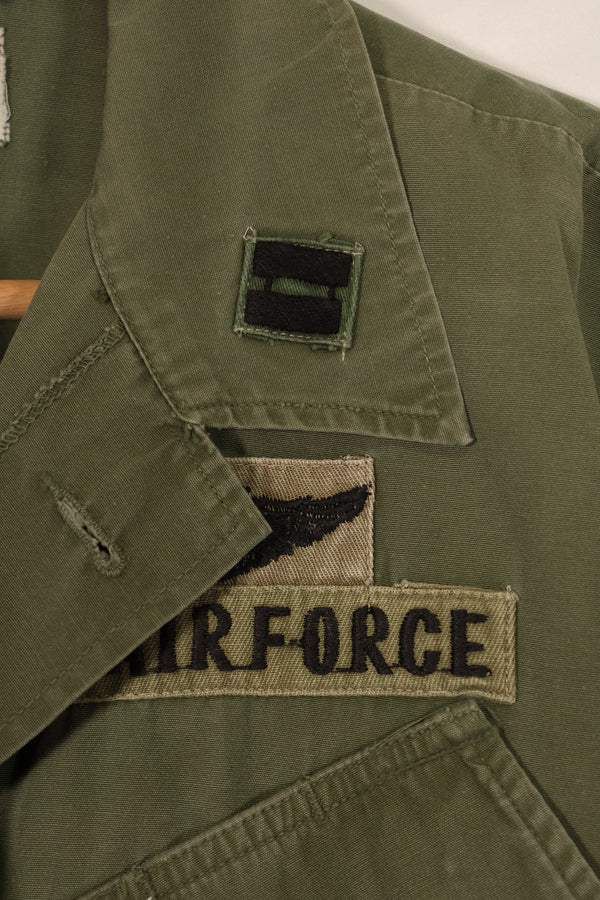 実物 1966年〜67年製 3rd Model ジャングルファティーグ ジャケット M-S USAF 初付け 中古品