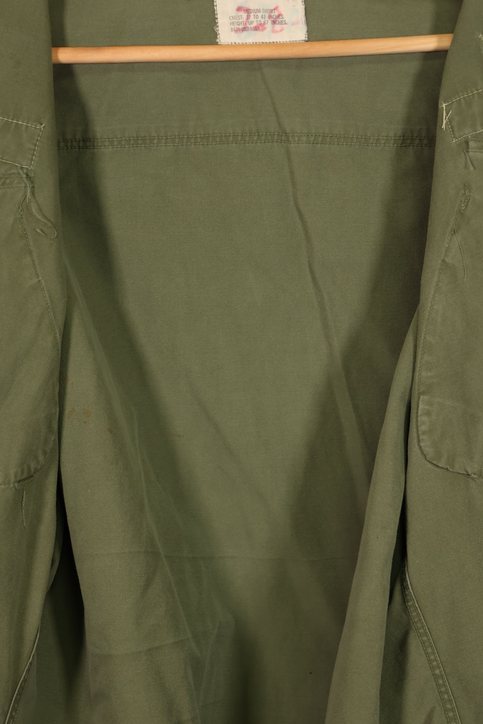 実物 1966年〜67年製 3rd Model ジャングルファティーグ ジャケット M-S USAF 初付け 中古品