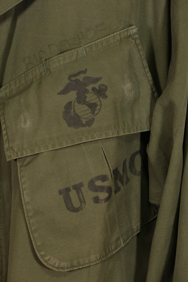 実物 1966年〜1967年頃ロット USMC 3rd Model ジャングルファティーグ ジャケット 中古品