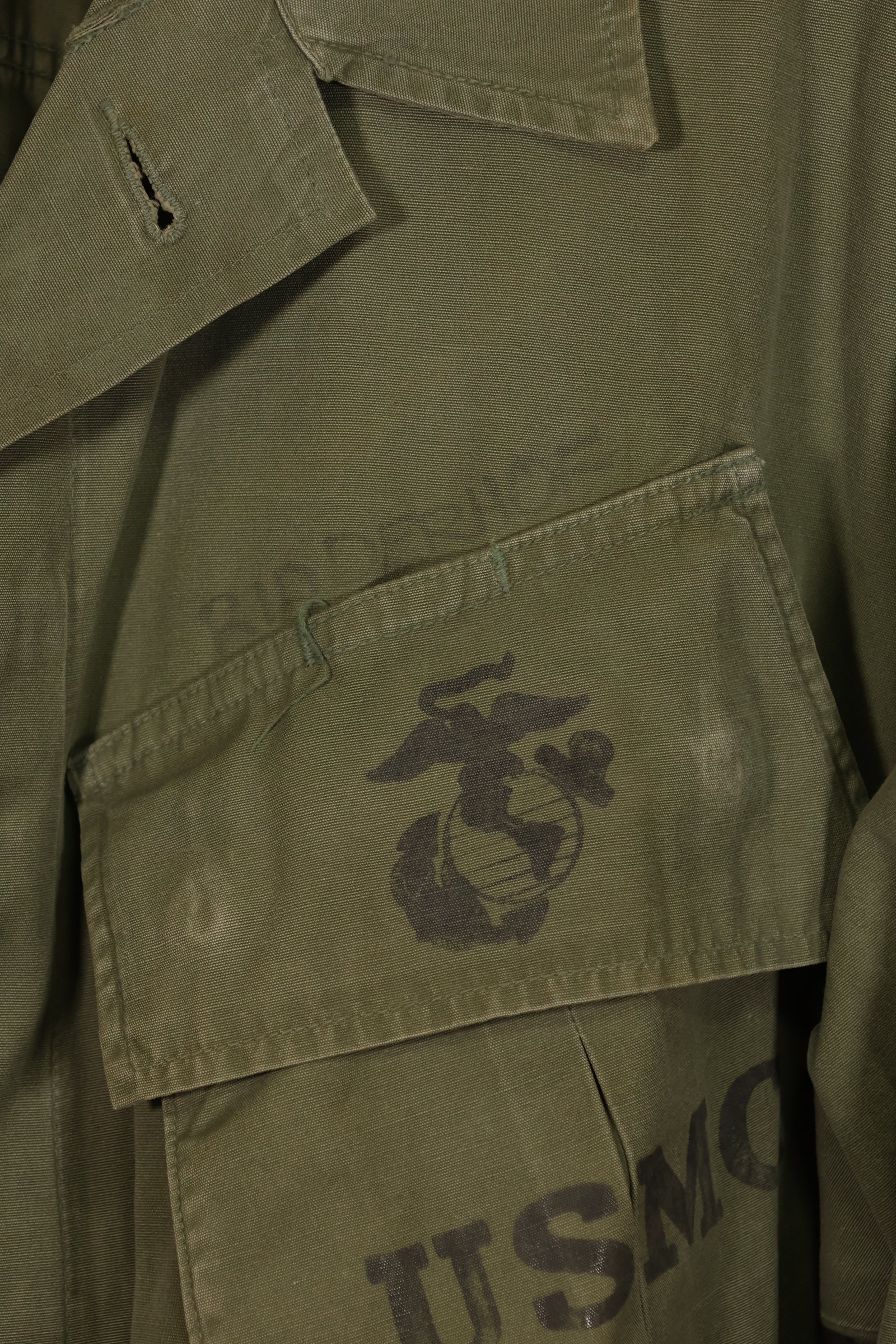 実物 1966年〜1967年頃ロット USMC 3rd Model ジャングルファティーグ ジャケット 中古品