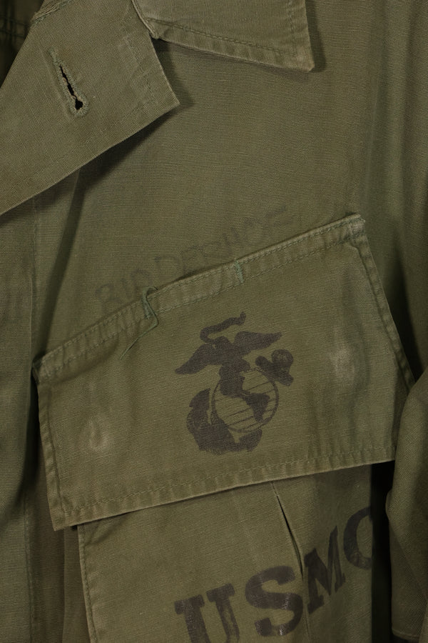 実物 1966年〜1967年頃ロット USMC 3rd Model ジャングルファティーグ ジャケット 中古品