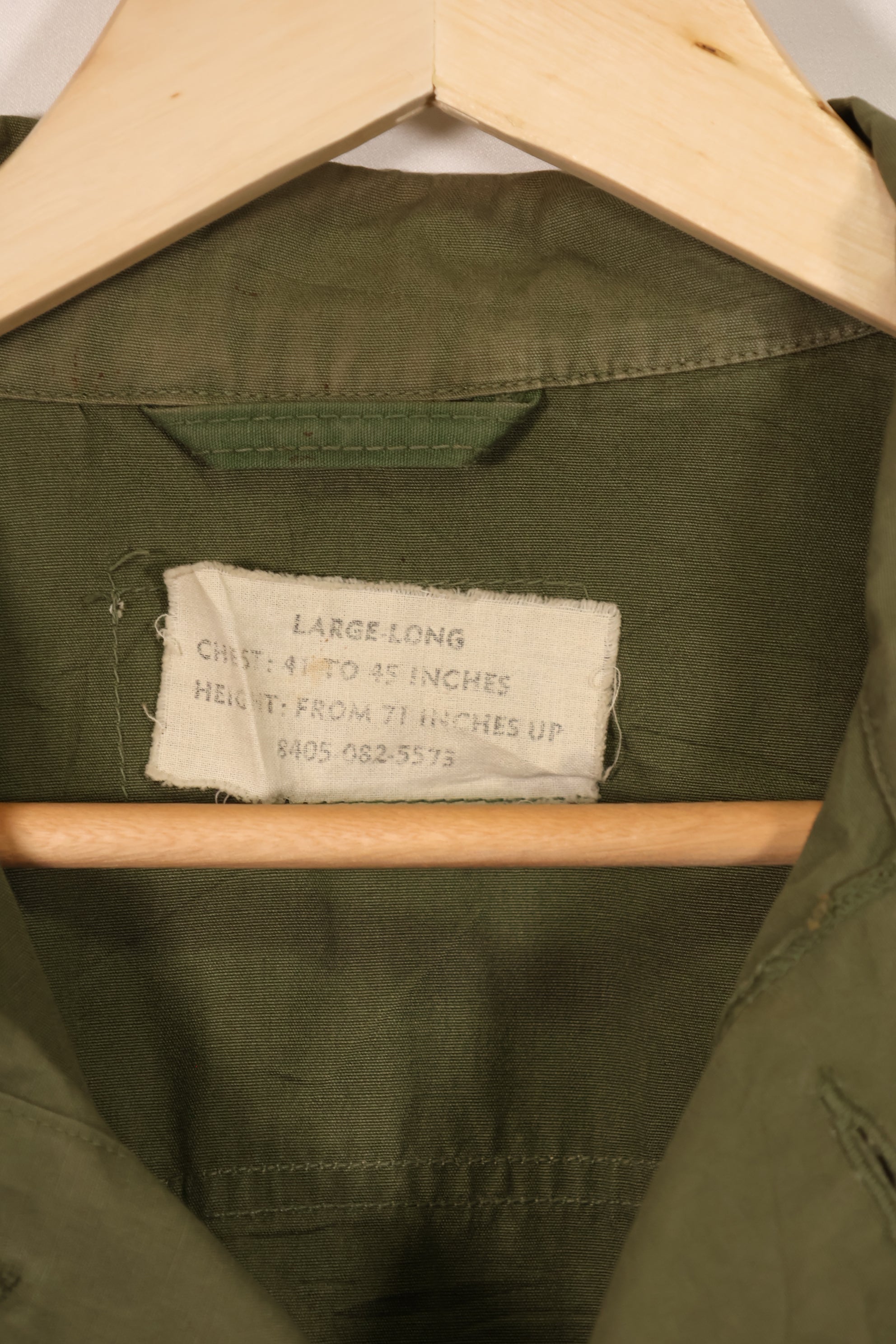 実物 1966年〜1967年頃ロット 3rd Model ジャングルファティーグ ジャケット L-L 中古品