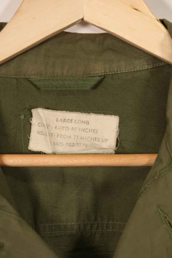 実物 1966年〜1967年頃ロット 3rd Model ジャングルファティーグ ジャケット L-L 中古品