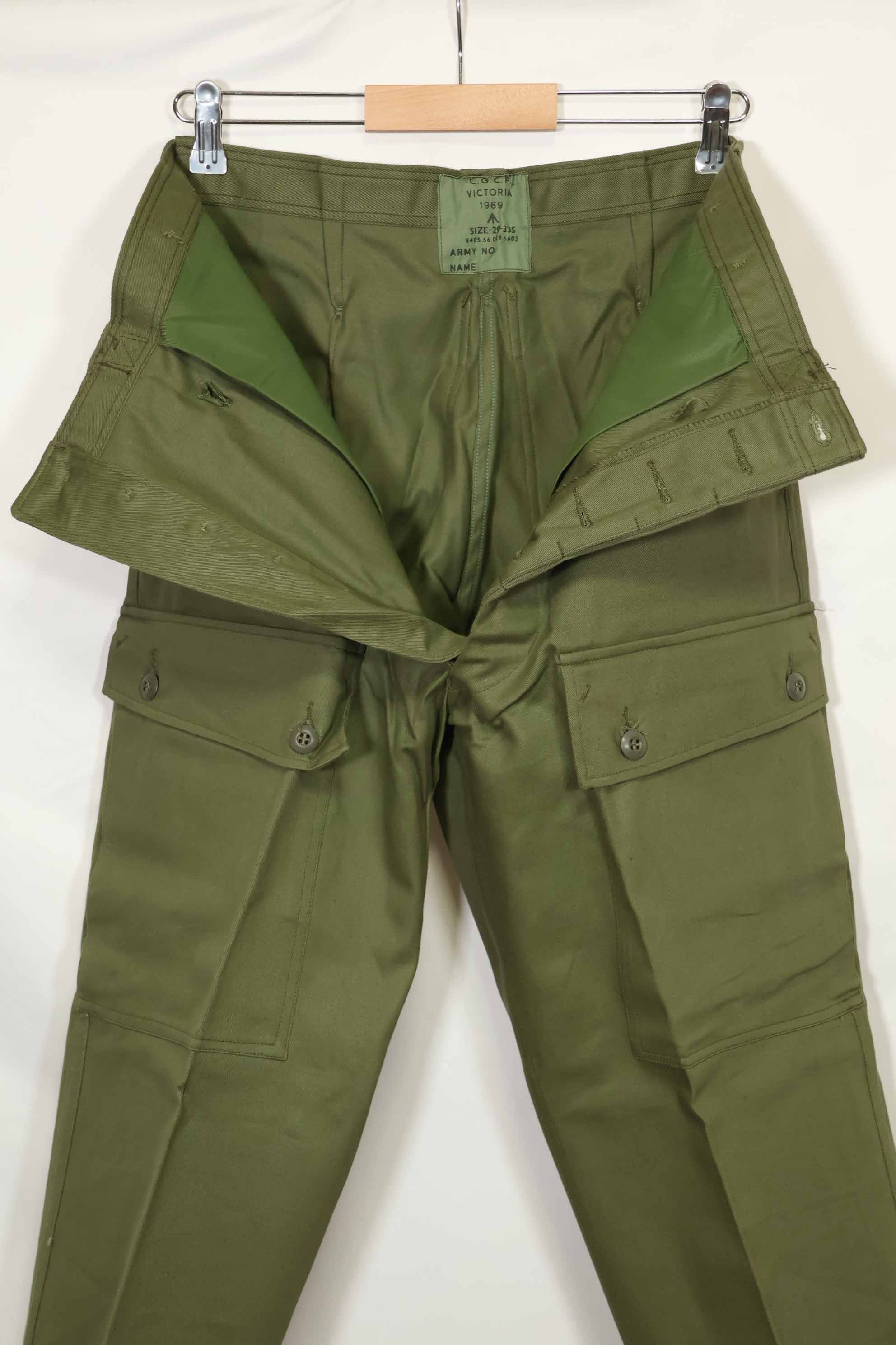 1969年製 デッドストック オーストラリア軍 OD ファティーグパンツ 未使用品